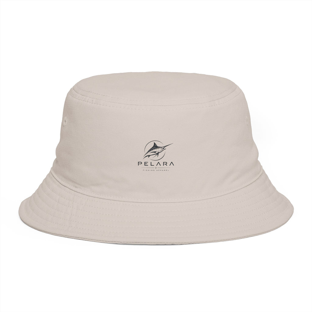 Pelara Marlin Logo Bucket Hat — Lightweight Beach & Fishing Sun Hat
