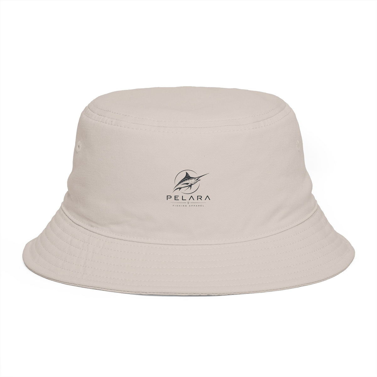 Pelara Marlin Logo Bucket Hat — Lightweight Beach & Fishing Sun Hat