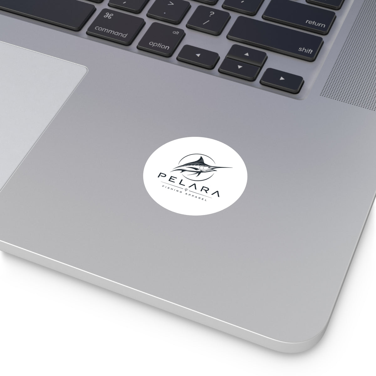 Pelara Marlin Logo Round Sticker — Pelara Logo Series
