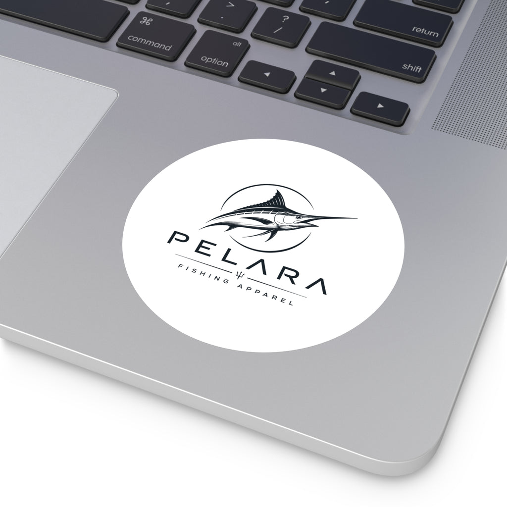 Pelara Marlin Logo Round Sticker — Pelara Logo Series