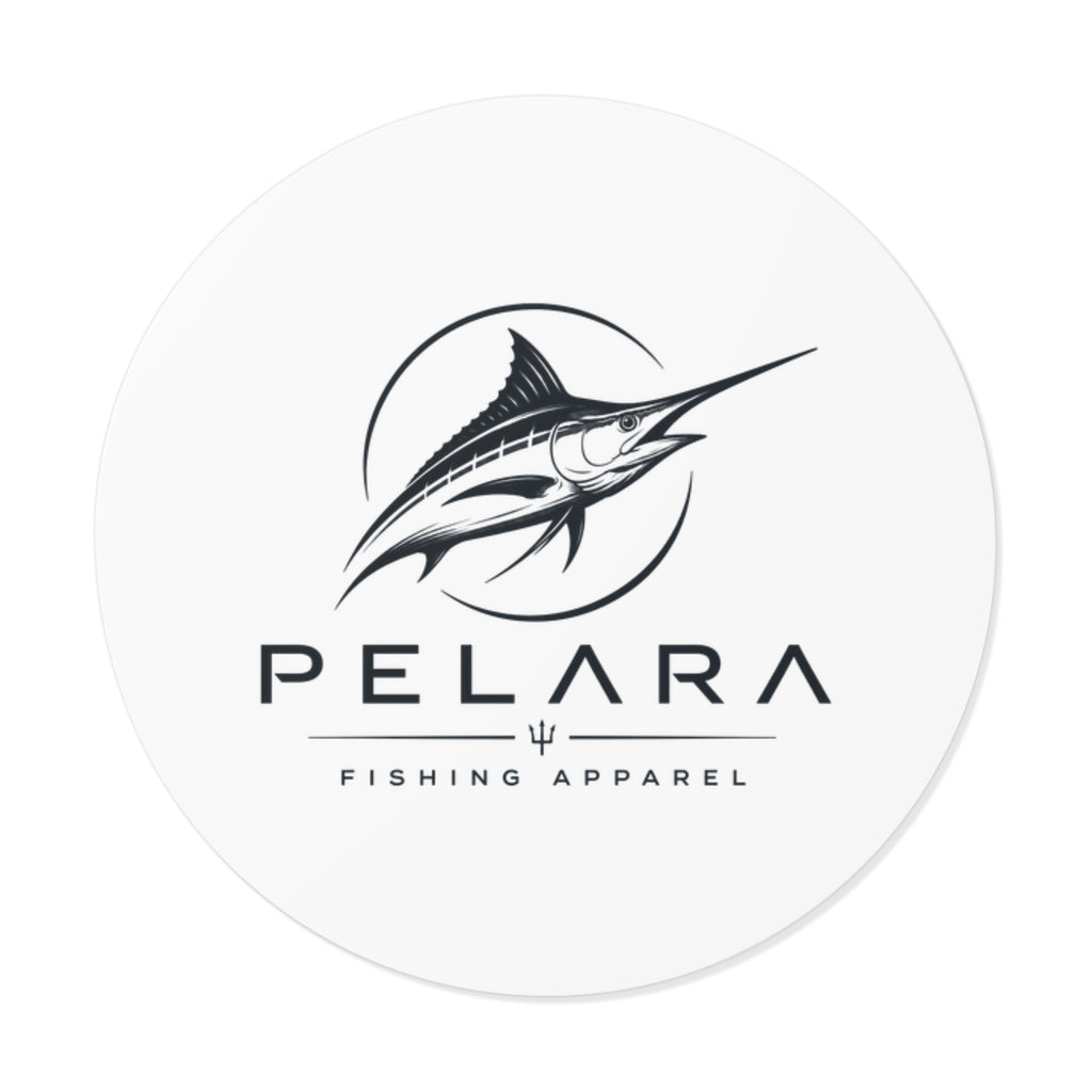 Pelara Marlin Logo Round Sticker — Pelara Logo Series