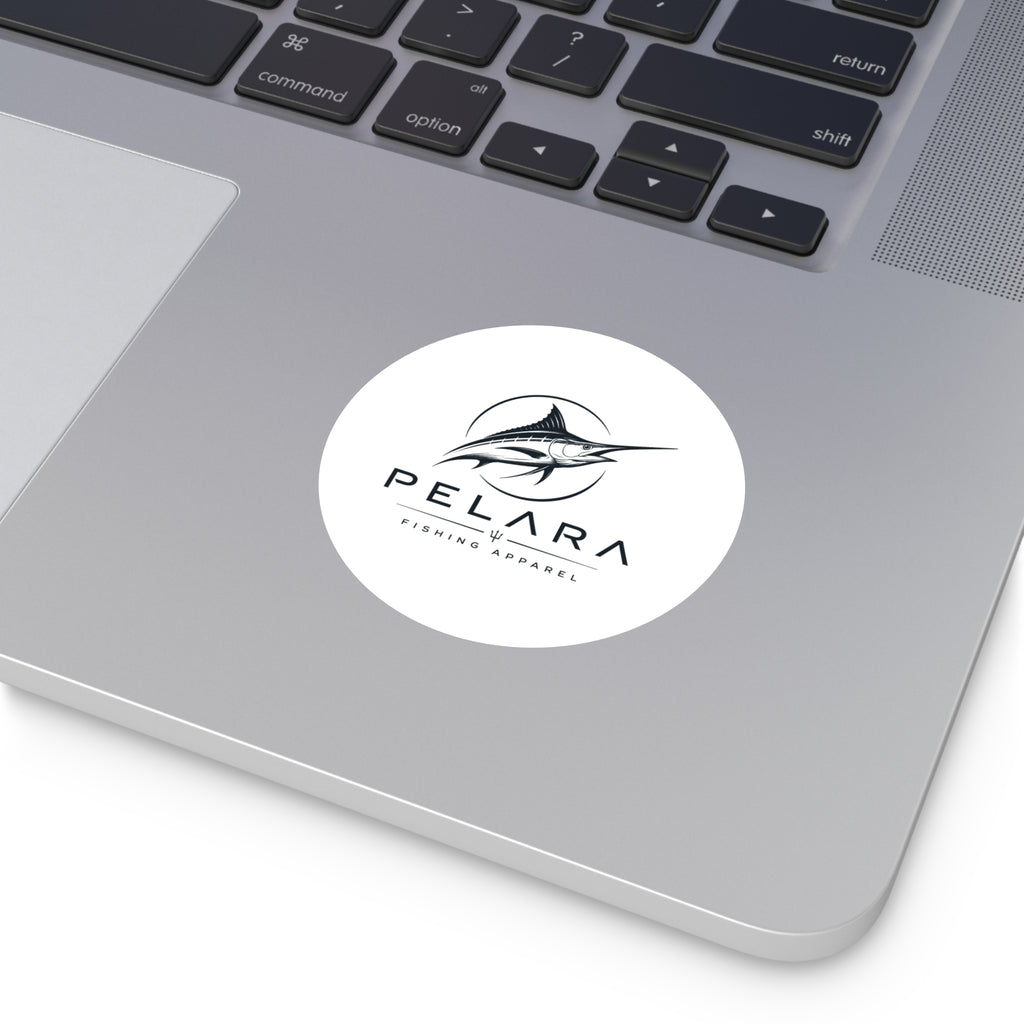 Pelara Marlin Logo Round Sticker — Pelara Logo Series