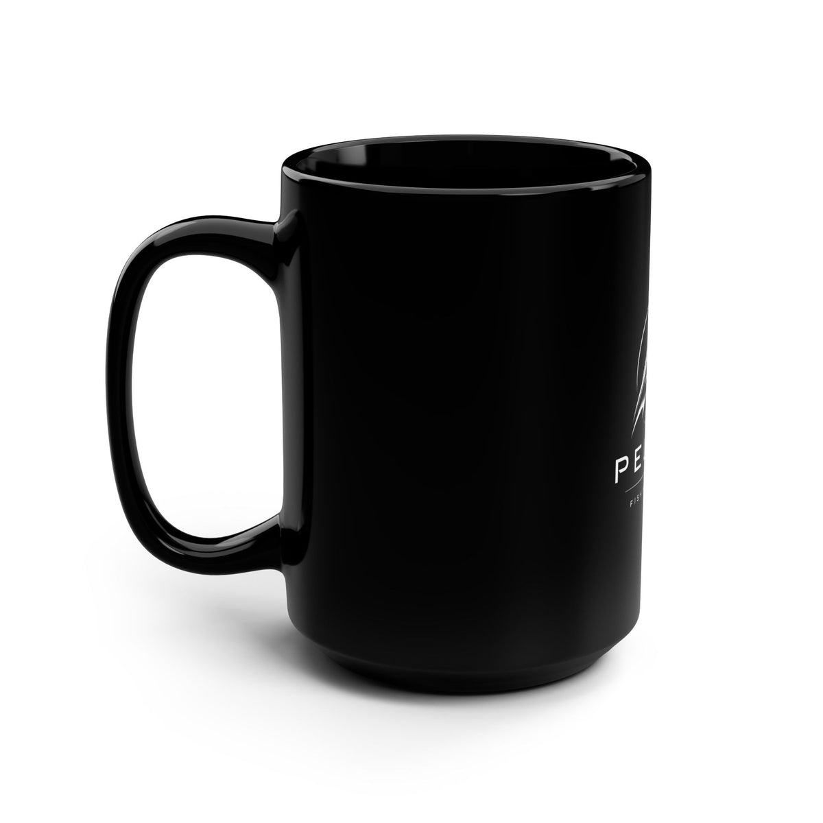 Pelara Marlin Logo Black 15oz Mug — Pelara Logo Series