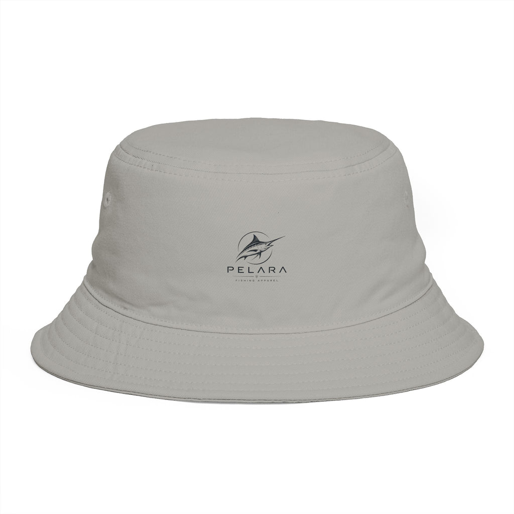 Pelara Marlin Logo Bucket Hat — Lightweight Beach & Fishing Sun Hat