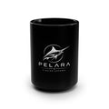 Pelara Marlin Logo Black 15oz Mug — Pelara Logo Series