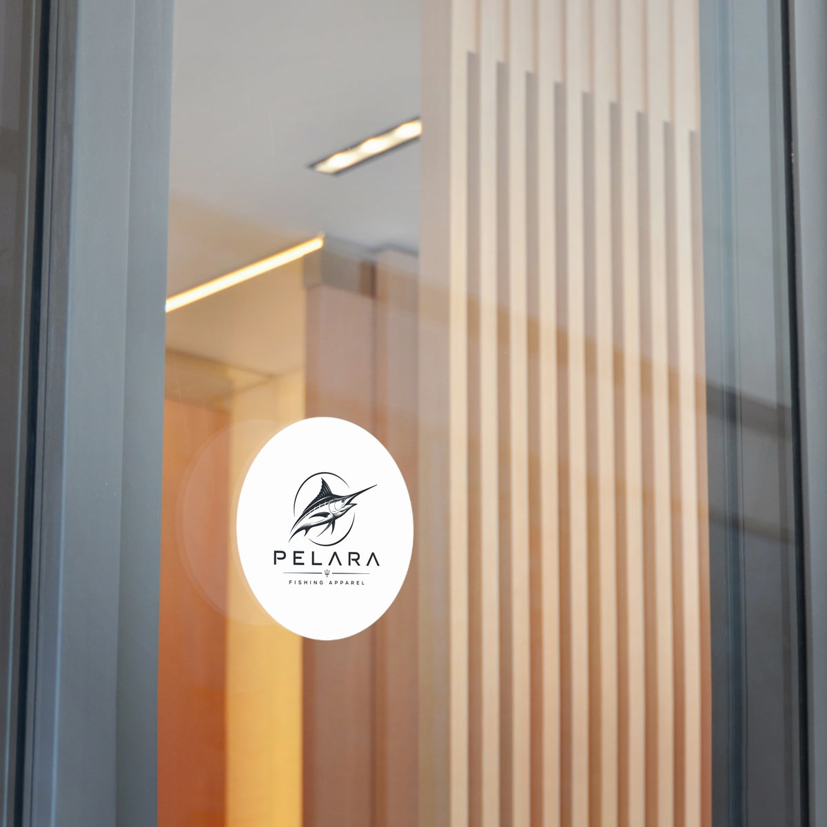 Pelara Marlin Logo Round Sticker — Pelara Logo Series